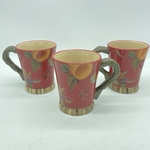 Tracy Porter Coffee Mugs Octavia Hill Collection Set Of‎ 3 Porcelain 10 oz EUC